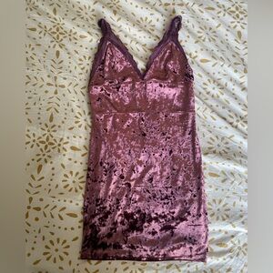 Free People Bodycon Purple Velvet Dress